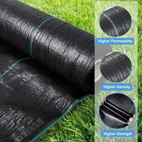 Groweco Driveway Fabric 13x115 FT Weed Barrier Landscape Fabric Heavy Duty | Commercial Grade Geotextile for Soil Stabilization thumbnail 6