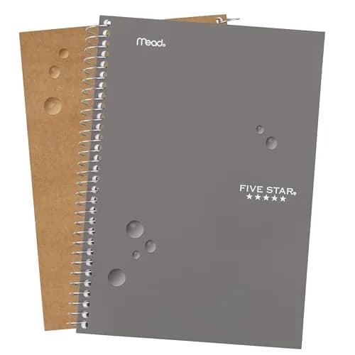 Five Star Spiral Notebook, 2 Subject, College Ruled Paper, 6" x 9-1/2" (15.2cm x 24.1cm), 80 Sheets | SFI Certified Paper thumbnail 5