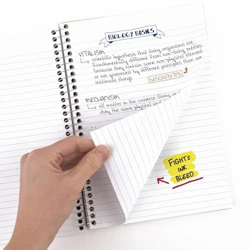 Five Star Spiral Notebook, 2 Subject, College Ruled Paper, 6" x 9-1/2" (15.2cm x 24.1cm), 80 Sheets | SFI Certified Paper thumbnail 3