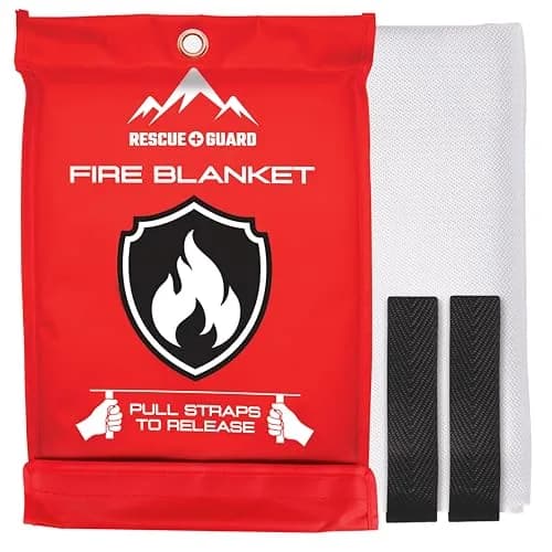 RESCUE GUARD Fire Blanket 40"x40" | Fire Safety for Home & Kitchen thumbnail 1
