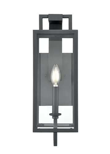ML Lighting Lamont Collection 1 Light Outdoor Wall Sconce Textured Black 18in | Classic Gothic Victorian Style thumbnail 1