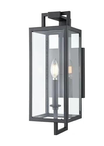 ML Lighting Lamont Collection 1 Light Outdoor Wall Sconce Textured Black 18in | Classic Gothic Victorian Style thumbnail 2