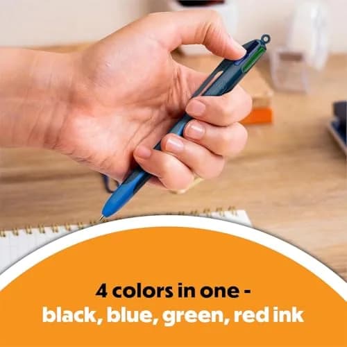 BIC 4-Color Smooth Retractable Ballpoint Pens, 1.0mm Point, 3-Count Pack | Smooth Ink Flow for Students & Office thumbnail 2