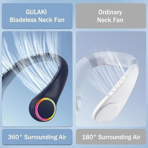 GULAKI Neck Fan Portable Fan with 5-17H Lifespan 4000mAh | Hands-Free Summer Cooling thumbnail 7