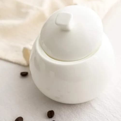 Bicuzat Pure White Fine Bone China Sugar Bowls Set 355ml (12 oz) | Classic Solid Design thumbnail 5