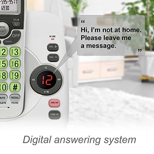 VTech VG134 DECT 6.0 Cordless Phone with Answering System, Caller ID & Speakerphone | 1000 ft Range thumbnail 5