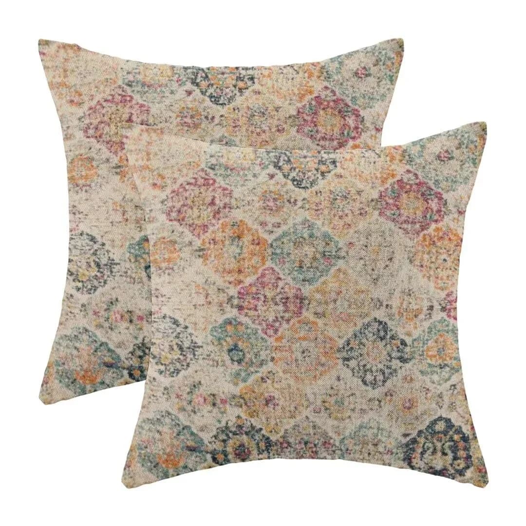 AEIOAE Boho Pillow Covers 20x20 | Vibrant Linen Decor for Home & Outdoors - main product image