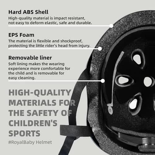 RoyalBaby Kids Helmet and Pads Set for Kids 3-5 Years | Adjustable Safety Gear with Ventilation thumbnail 4