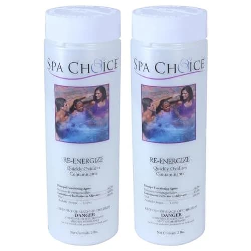 SpaChoice 2-Pounds 2-Pack Premium Re-Energize Spa Shock | Oxygen-Based Spa Water Treatment (70-120 chars) thumbnail 1