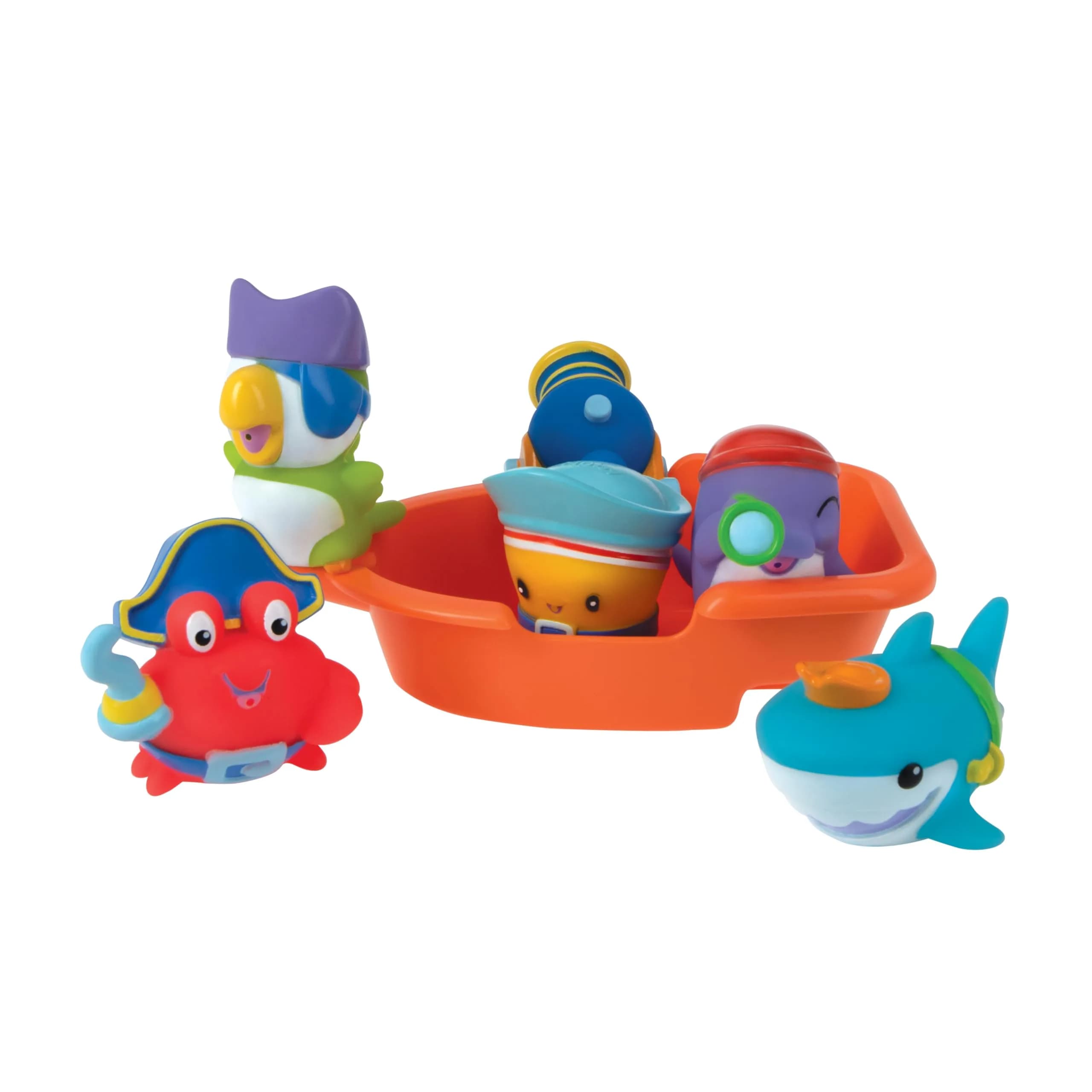 Nuby Vehicle Bath Toys - 5 Pack | Mold-Resistant, BPA-Free, 5 Vehicles — Pirate Pals