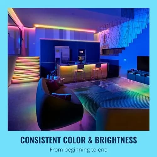WiZ Connected RGBIC LED Light Strip 10m (32.8 ft) | Flowing Multicolor, App & Voice Control thumbnail 2