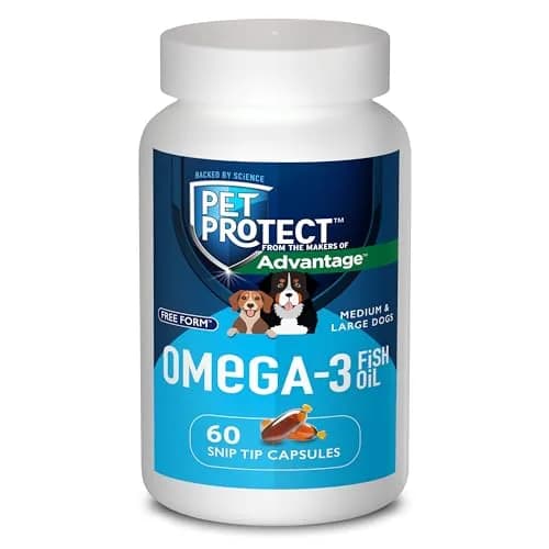 Pet Protect Omega-3 Fish Oil Supplement for Medium & Large Dogs | Supports Joint, Heart & Immune Health thumbnail 1