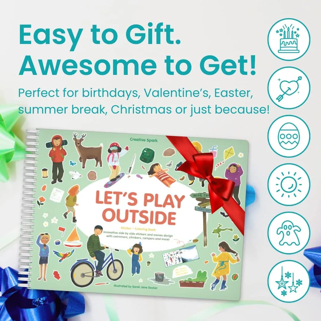 CUPKIN Let's Play Outside Sticker Book for Toddlers Ages 2-8 | 500+ Stickers & 12 Coloring Pages thumbnail 7