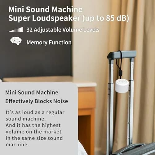 BodyHush Mini Portable White Noise Machine | 30 Sounds, 32 Volume Levels, Rechargeable, 22-Hour Battery thumbnail 6