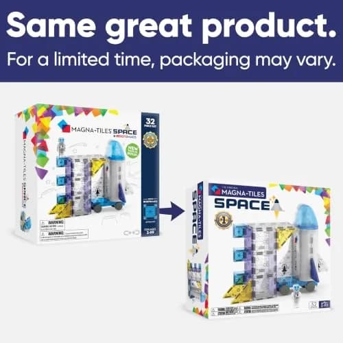 MAGNA-TILES Space 32-Piece Magnetic Construction Set | Space-Themed Building Toys for Kids 3+ thumbnail 7