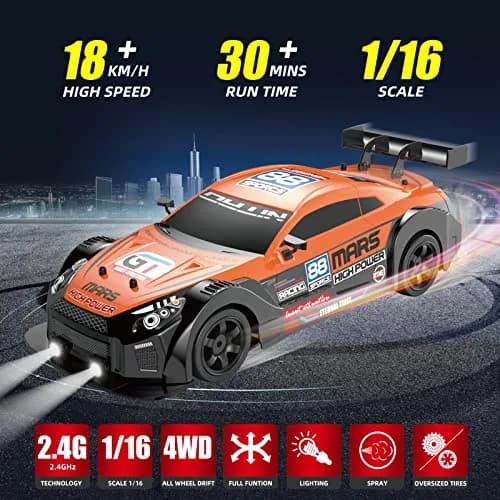 Sakeye RC Drift Car 1:16 Scale 4WD | High Speed Remote Control Toy for Kids & Adults thumbnail 2