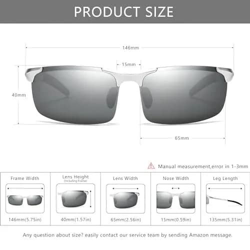 SUNGAIT Men's HD Polarized Sunglasses for Driving Cycling Running UV400 UV Protection thumbnail 6