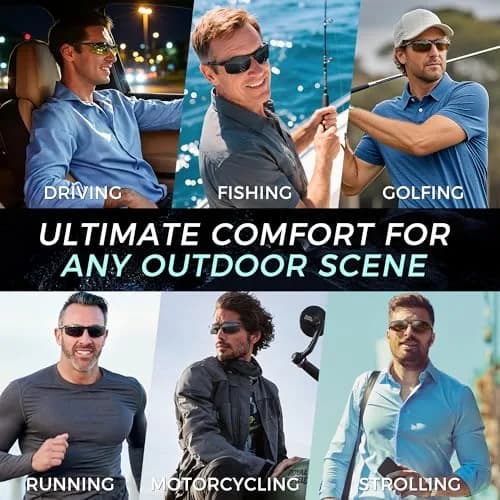 SUNGAIT Men's HD Polarized Sunglasses for Driving Cycling Running UV400 UV Protection thumbnail 2