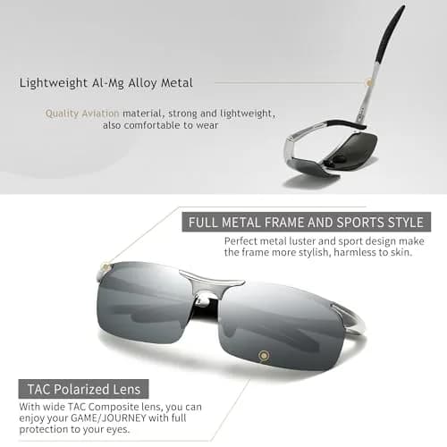 SUNGAIT Men's HD Polarized Sunglasses for Driving Cycling Running UV400 UV Protection thumbnail 4