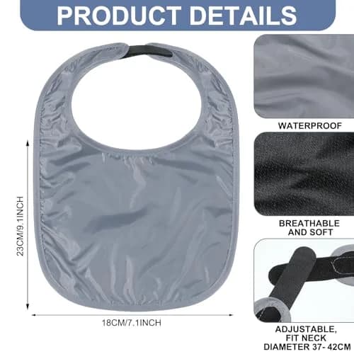 Oudain Gray 3 Pcs Tracheostomy Shower Covers | Waterproof, Adjustable & Reusable for Post-Tracheostomy Care thumbnail 2