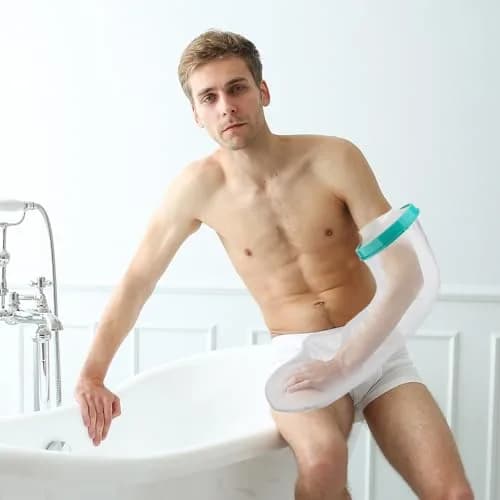 CIVJET Waterproof Arm Cast Cover for Shower - Extra Long Full Arm L, 20cm Opening | Medical Grade Silicone for Adults thumbnail 5