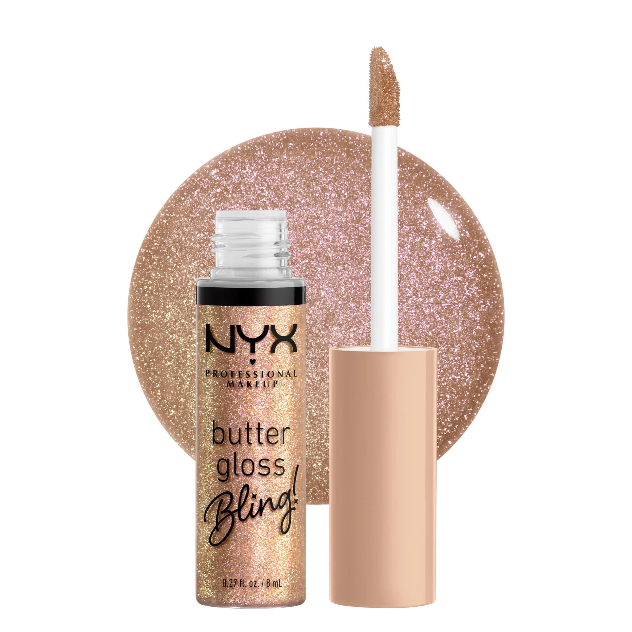 NYX PROFESSIONAL MAKEUP Butter Gloss Bling Lip Gloss Bring The Bling | Shimmery Vegan Lip Color 7.65ml (0.27 Fl Oz) - main product image