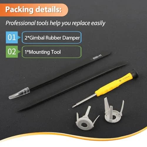 HBIHGHHONG Gimbal Shock Absorption Rubber Replacement for DJI Mini 4 Pro (Left & Right) with Repair Tools thumbnail 5