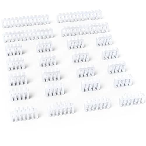 Sirlyr White 24-Pack PSU Cable Organizer Combs Kit 3.5mm | Neat PC Cables & Better Airflow thumbnail 1
