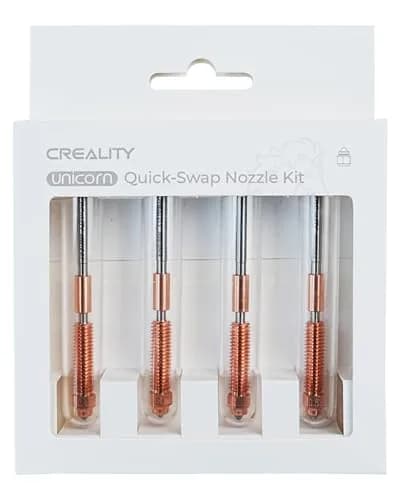 Creality Official K1C Nozzles 4 PCS, Unicorn Quick-Swap Nozzle Kit, Copper & Steel, 0.4/0.6/0.8mm | High Speed, Precise Printing thumbnail 1