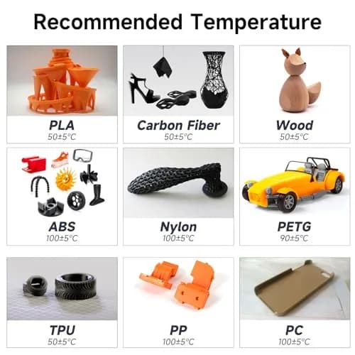 Creality K1C Textured Build Plate 235x235mm (9.25x9.25 in) | Official PEI Sheet with Nozzle Cleaner thumbnail 7