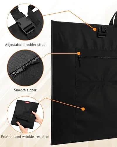 Nicpro Light Weight Art Portfolio Bag, 36x48” Waterproof Art Portfolio Case | Waterproof, Expandable, Lightweight thumbnail 6