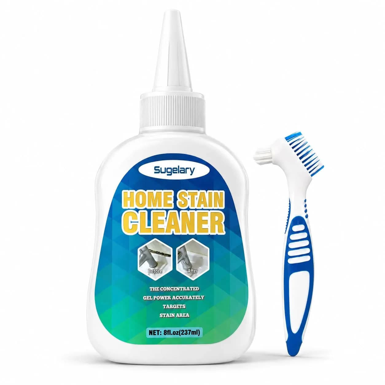 Sugelary Mold Stain Cleaner Gel 237ml (8 Fl Oz) | Powerful Gel for Washing Machine, Bathroom Grout, Sink, Shower, Caulk