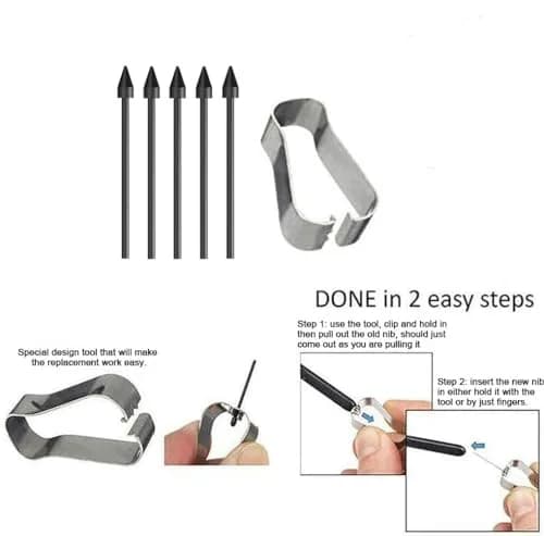 Befzygwk Replacement S Pen Tips for Samsung Galaxy Tab S7/S7+/S7 FE (10 Black Tips) thumbnail 7