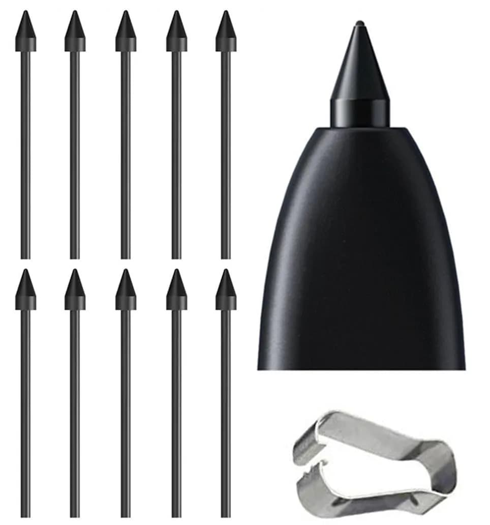Befzygwk Black S Pen Soft Tips 5 PCS | Compatible with Galaxy Tab S9 Series — S7/S7+/S7 FE Black*10