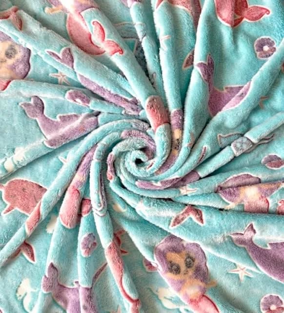 Blanket Buddies Mermaid Narwhal Throw Blanket Glow in The Dark 127cm x 152cm (50" x 60") | Cozy Fleece for Kids thumbnail 8