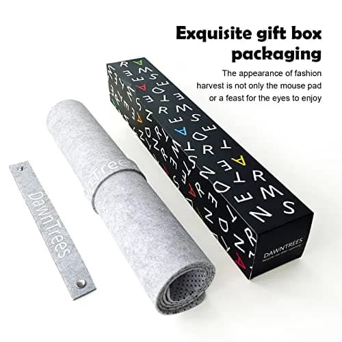 DAWNTREES Extra Large Felt Desk Mat 140x60cm (55''x23.6'') | Noise Reduction Writing Mat thumbnail 6