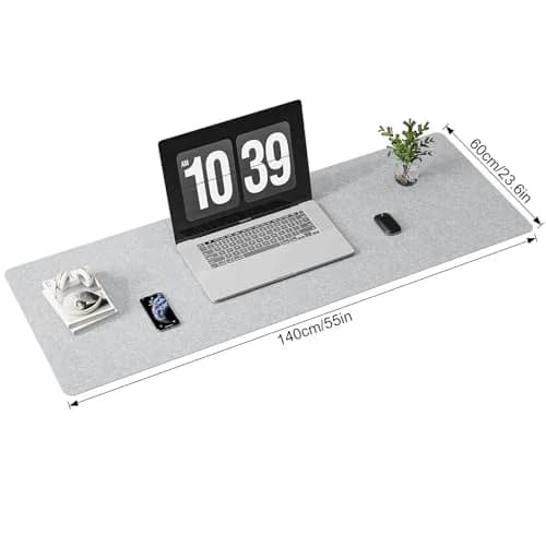 DAWNTREES Extra Large Felt Desk Mat 140x60cm (55''x23.6'') | Noise Reduction Writing Mat thumbnail 2