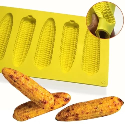 Sidosir Corn Stick Mold Silicone for Baking | 6-Cavity Non-Stick Cake Pan (11" x 6.3") thumbnail 3