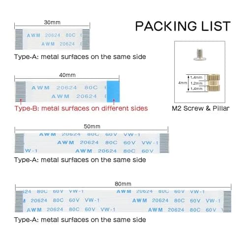 Geekworm PCIe FFC Ribbon Cable Set 30mm/50mm/80mm | Supports Raspberry Pi 5 & NVMe SSD thumbnail 3