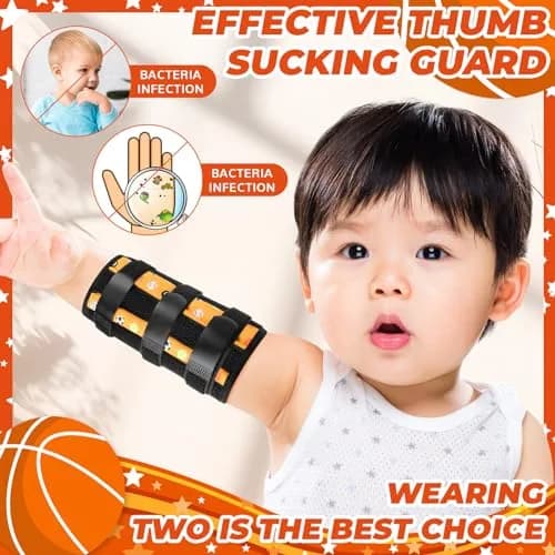 Threlaco 2 Pack Thumb Sucking Stop for Kids 4.5-8 inch Elbow Circumference | Pediatric Finger Sucking Guard thumbnail 3
