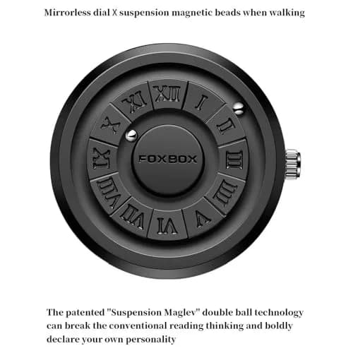 Weicam Unisex Magnetic Levitation Balls Dial Watch 42mm (1.65 inch) | Unique Roman Numerals Quartz thumbnail 6