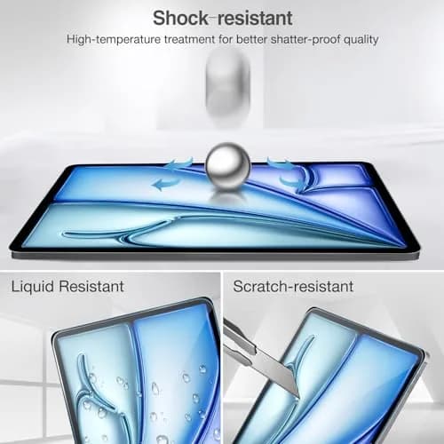 ProCase 2 Pack Tempered Glass Screen Protector for iPad Pro 13 Inch (M4) & iPad Air 13 Inch (M2/M3) 2024/2025 Release | 9H Hardness HD Clear thumbnail 5