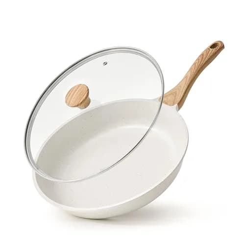SENSARTE 9.5 Inch Nonstick Ceramic Frying Pan with Lid | PFAS/PTFE/PFOA Free, Induction Compatible thumbnail 1