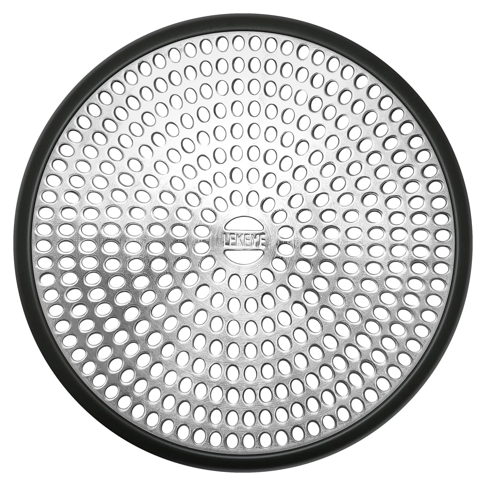 LEKEYE Black Shower Drain Hair Catcher Strainer 11.9cm x 11.9cm x 1cm | Prevents Clogs & Catches Hair