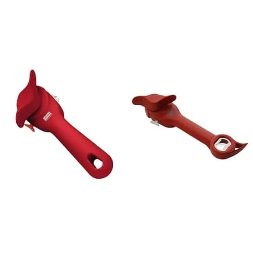 Kuhn Rikon Auto Safety LidLifter & Master Opener Set, Red | Hygienic & Safe Can, Bottle, Jar Opener thumbnail 1
