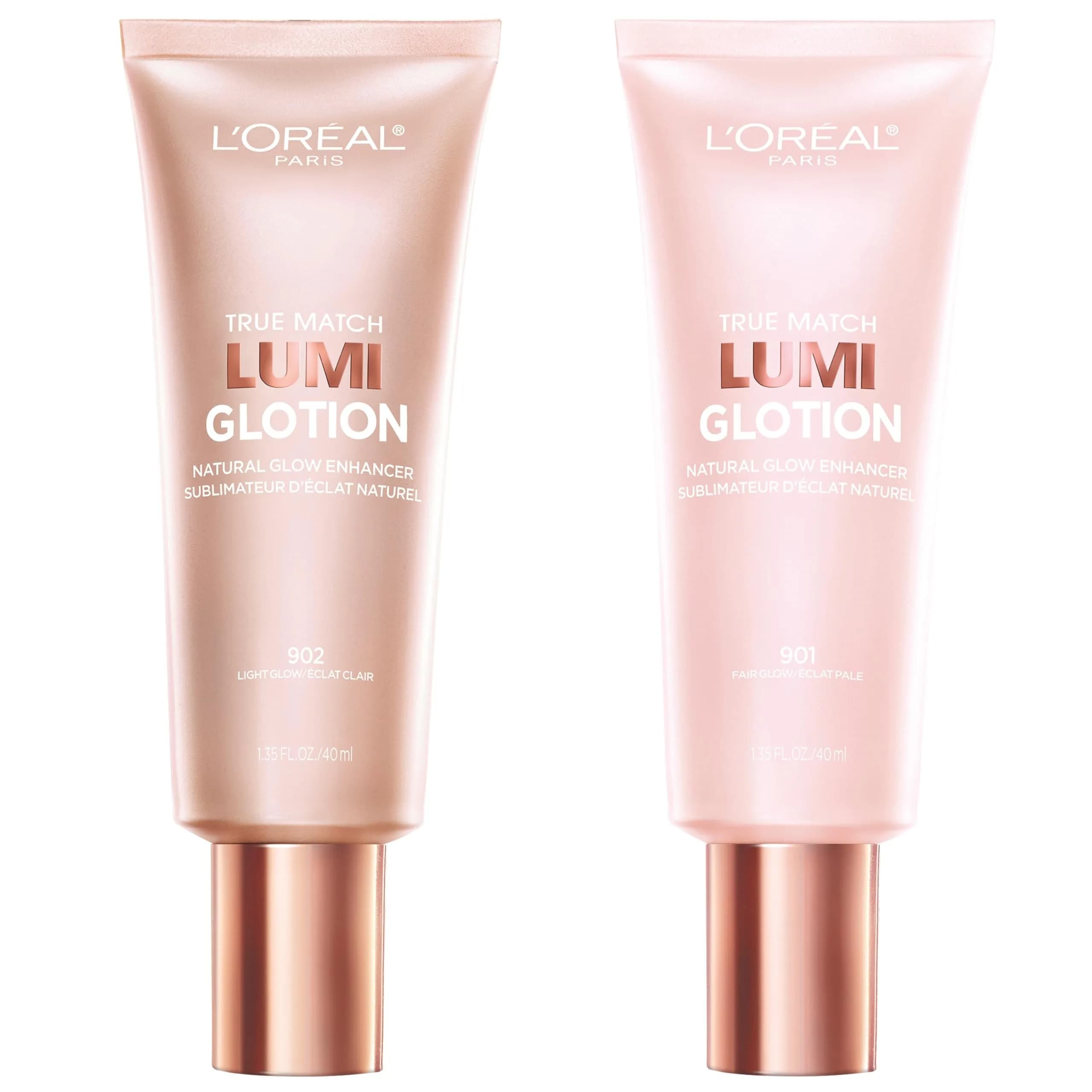 L'Oréal Paris True Match Lumi Glotion Light and Fair Bundle 1.35 Fl Oz (40 ml) | Radiant Glow Enhancer