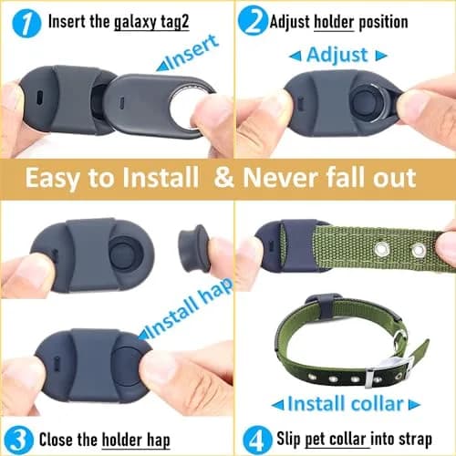 Counlisha Silicone Holder for Galaxy SmartTag2 2023 | Waterproof, Dustproof, Shockproof for Dog Collar (4 Packs) thumbnail 6