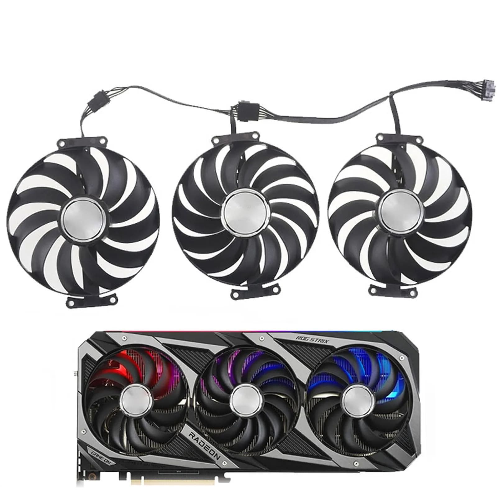 LTANDBR 95mm Graphics Card Fan for ASUS ROG Strix RTX 3060 3070 3080 Ti 3090 | DC 12V, 7-Pin Header, 18dB Noise - main product image