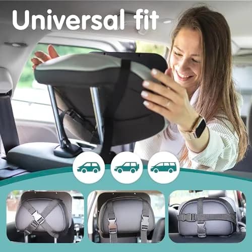 Onco Baby Car Mirror for Rear Facing Seats (2 Pack, Black) | Shatterproof View for Safe Travels thumbnail 6