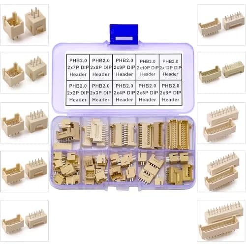 Kidisoii JST Connector Kit, PHB2.0 Dual Row DIP Header 2mm Pitch | DIY IC Socket Adapter (120 chars) thumbnail 1